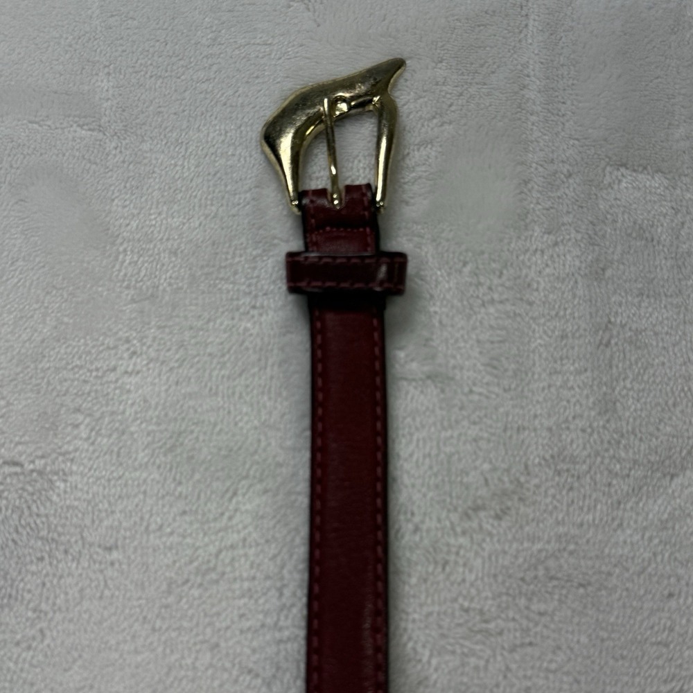 Vintage‎ Levi's Leather Belt Brown Gold Tone Buckle USA Women's Medium
